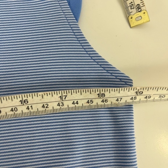 FOOTJOY Sleeveless Golf Polo Womens size medium Blue Stripe Golfing - Picture 9 of 9